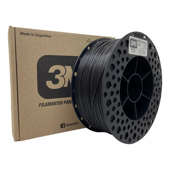 Filamento Petg 3n3 De 1.75mm Y 1kg Negro