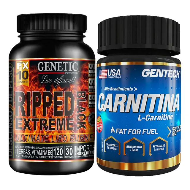 Ripped Extreme Black Carnitina Genetic Quemagrasa Definitivo