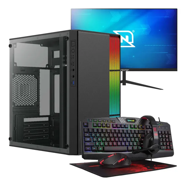 Kit Pc Gamer + Monitor 21.5 Ryzen 7 5700g 16gb 500gb C/wifi