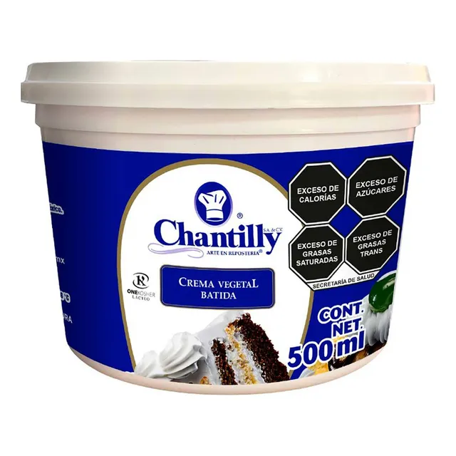 Chantilly Crema Vegetal Batida