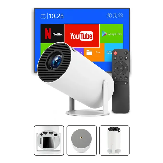 D_Q_NP_2X_902043-MLA96988011016_112025-V Mini Projetor Davely HY300 4K Android com Wi-Fi e Bluetooth