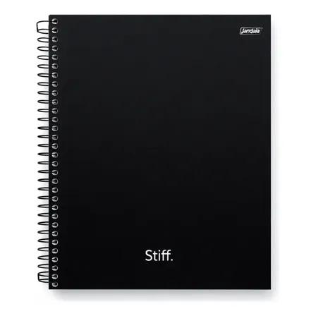 Caderno Universitário Preto 160 Folhas Espiral 10 Matérias Preto
