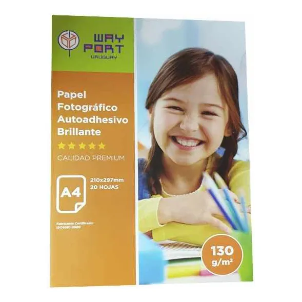 Papel Fotografico Adhesivo A4 X20 Serviciopapelero