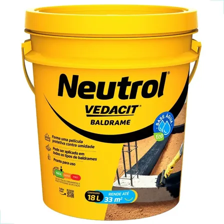 Vedacit Base D'agua Impermeabilizante 18l Marrom Escuro Acetinado