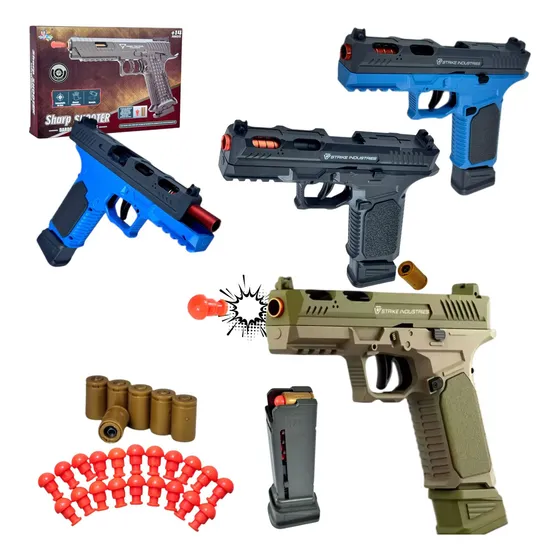 Glock Arma De Brinquedo Com Dardos E Capsulas Automatico