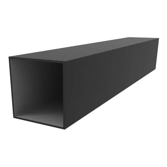 Tubo De Aluminio Cuadrado Negro 50x50mm