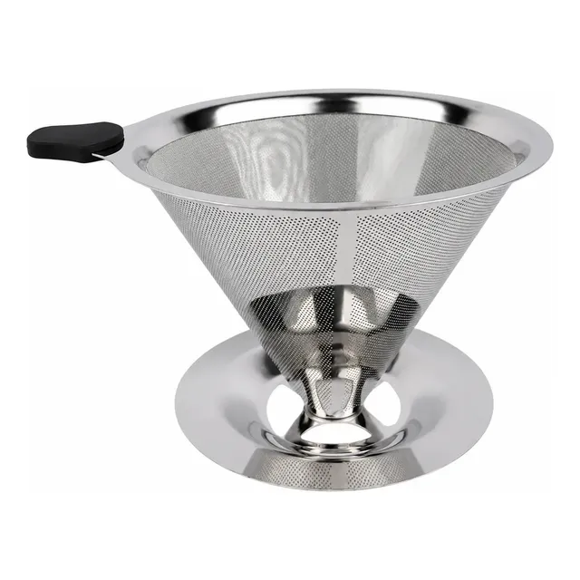Coador De Café Inox 103 Com Filtro Permanente Reutilizável Sem Papel Peneira Lavável Para Café Coado