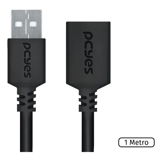 Cabo Extensor 2.0 Usb Macho P/ Fêmea 1 Metro Original Pcyes