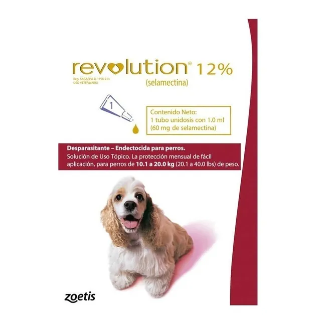 Pipeta Antipulgas Y Garrapatas Perro 10 A 20 Kg Revolution 