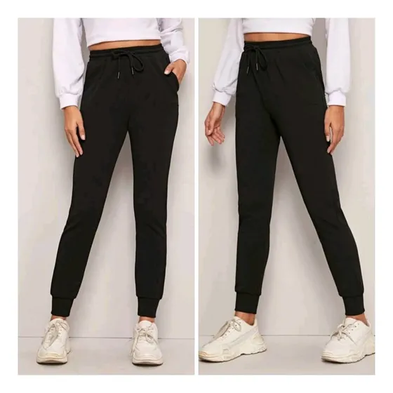 Pantalón Jogger De Dama De Cintura Con Cordón - Shein