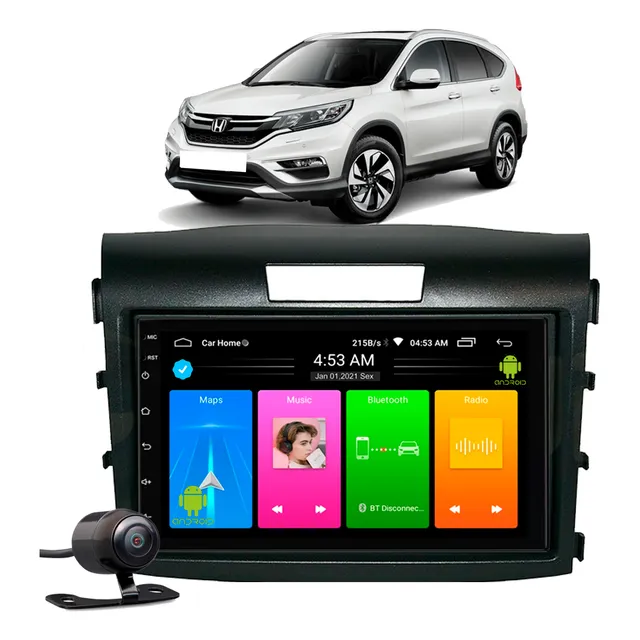 Kit Multimidia Android Auto Honda Crv 2012 A 2016 Carplay Bt