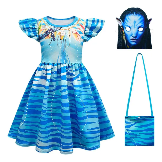 A Saia Avatar Neytiri Com Máscara Infantil Cosplay