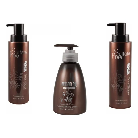 Sulfate Free Shampoo Y Acondicionador  400 Ml+ Crema Peinar 