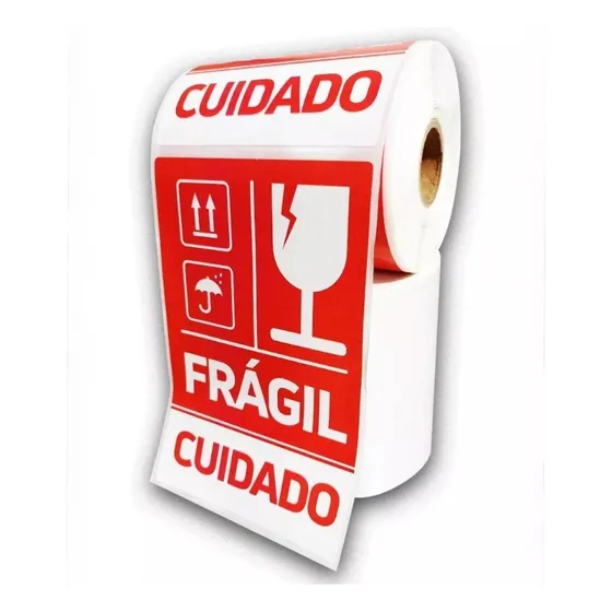 3000 Etiquetas Frágil Este Lado Para Cima - 10x15cm