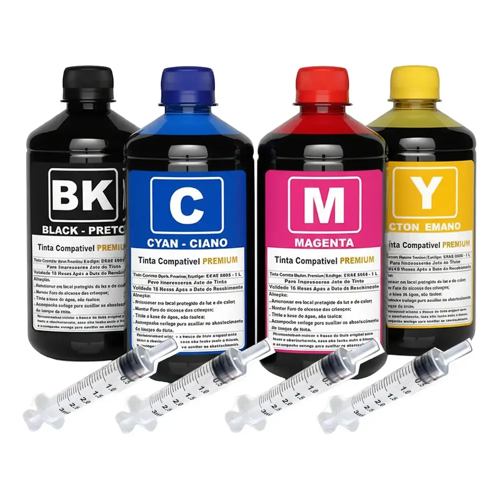 Kit Tinta Para Epson L1250 L3250 L3210 L3150 4 Litros 544