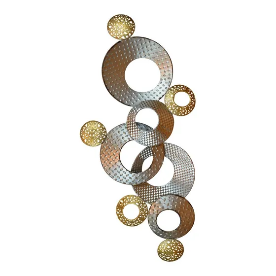 Figura De Metal Texturizada Abstracta Con Relieve