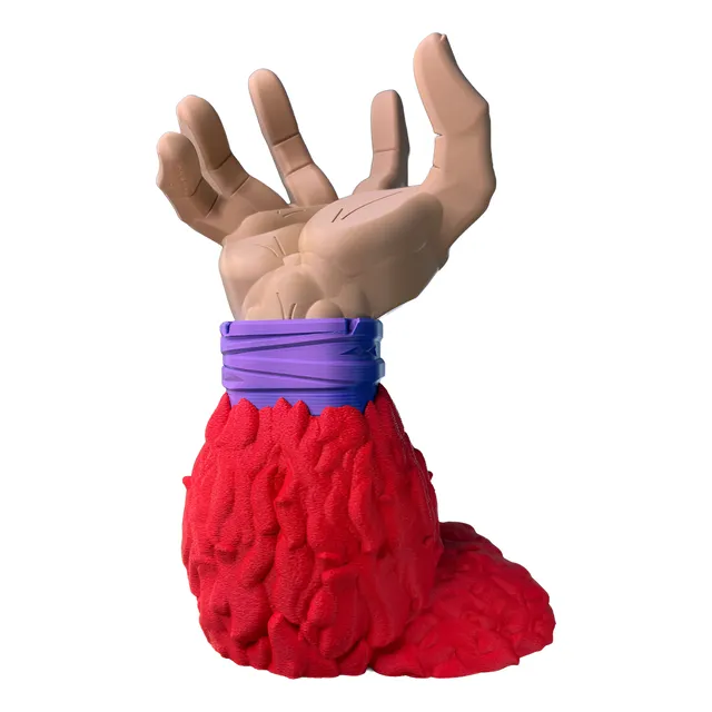 Soporte Para Mando Universal - Mano Goku Ss4 - Dragon Ball Z Rojo