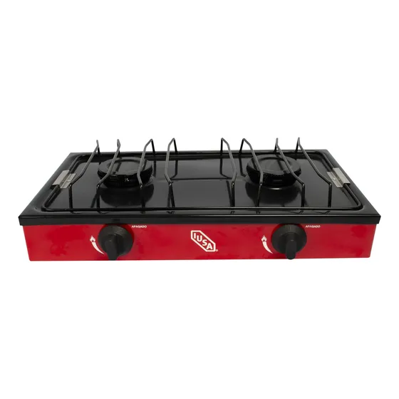 Parrilla A Gas 2 Quemadores Caper Roja