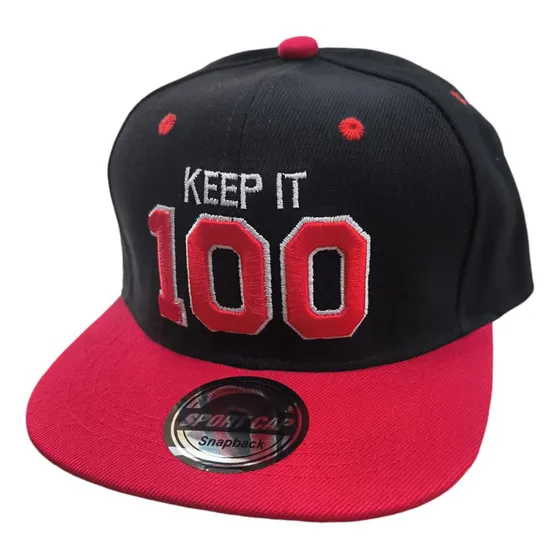 Gorro Jockey Snapback Hip Hop Keep It 100, De 2 A 7 Años.