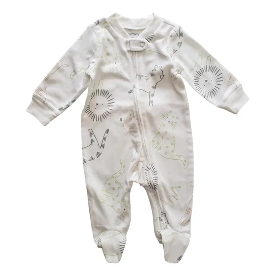 Pijama Enterito Carters Bebe Blanco Animales