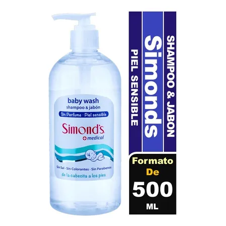Simond's Baby Wash Shampoo Y Jabón Recién Nacido 500 Ml
