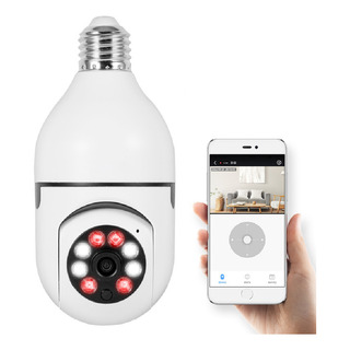 Cámara De Seguridad Wifi Foco 360° Visión Nocturna Alarma Cámara De Seguridad Wifi Foco 360° Visión Nocturna Alarma