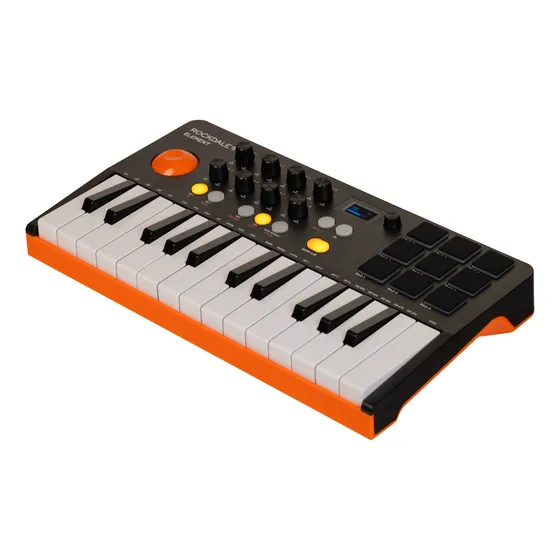 Teclado Midi Portátil Rockdale 25 Teclas Usb Bluetooth