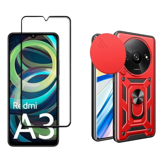 Funda Ring Cub Cámara + Templado Compatible C Redmi A3 / A3x