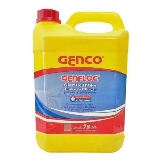 Genco Genfloc Clarificante E Auxiliar De Filtração Água Piscina 5 litros
