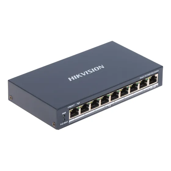 Conmutador Poe Inteligente Fast Ethernet De 8ptos Hikvision