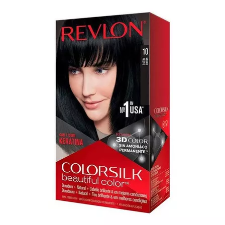 Kit Tintura Revlon  Colorsilk beautiful color™ tono 10 negro para cabello