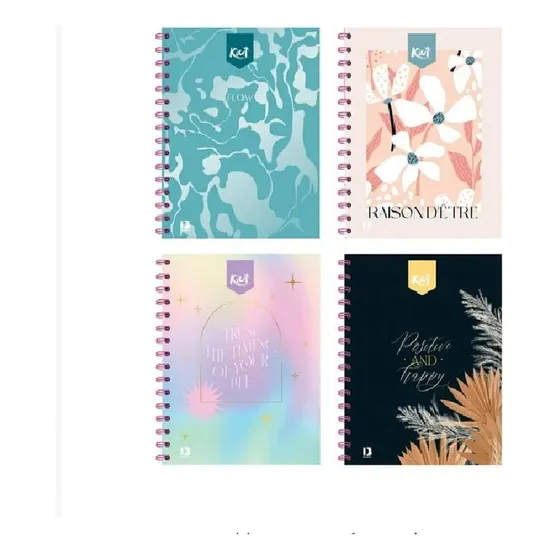 Cuaderno Espiral A4 100 Hojas Cuadros Kiut
