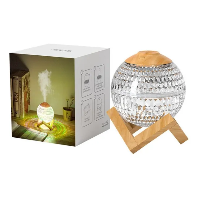 Humidificador De Aire Esfera De Cristal Con Luces Led Transparente