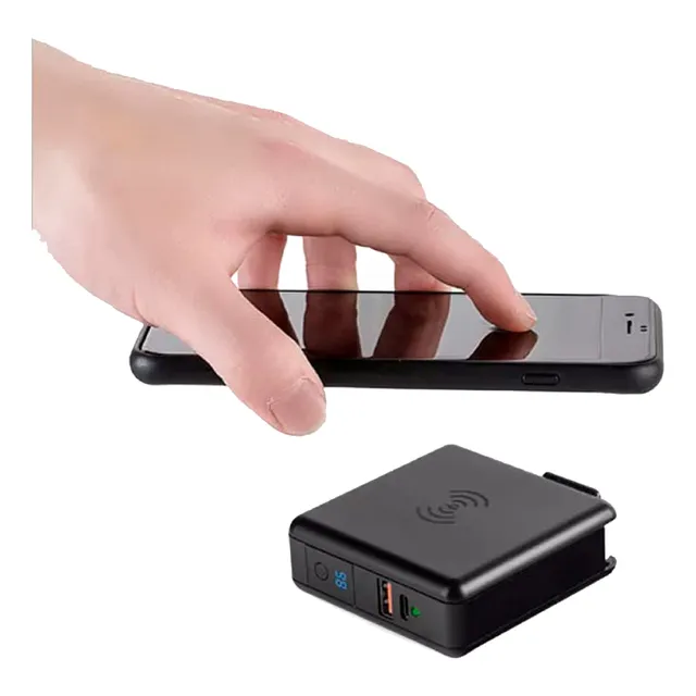 Power Banks Carga Rapida Usb C + Adaptador Inalambrico