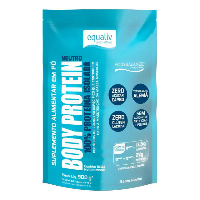 Body Protein Isolada Equaliv 900g Sem Sabor