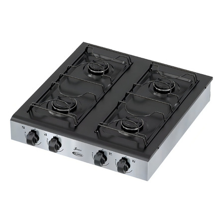 Fogão À Gás Clarice Junior 4b Mesa Preto&inox Cor Preto E Inox Fogão À Gás Clarice Junior 4b Mesa Preto&inox Cor Preto E Inox