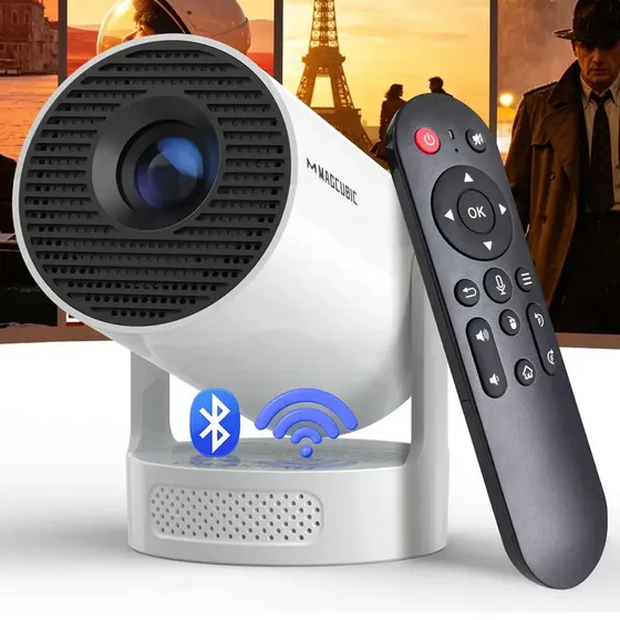 Projetor Magcubic HY300Pro+ 8K para Home Theater, com Android 14, Dual WiFi 6 e Bluetooth 5.4