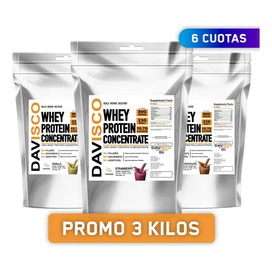 3 Kilos | Davisco Wpc 80 Whey Protein Importada [cc]