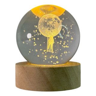 Esfera Cristal 3d Lampara De Noche Led Luna Con Astronauta Esfera Cristal 3d Lampara De Noche Led Luna Con Astronauta