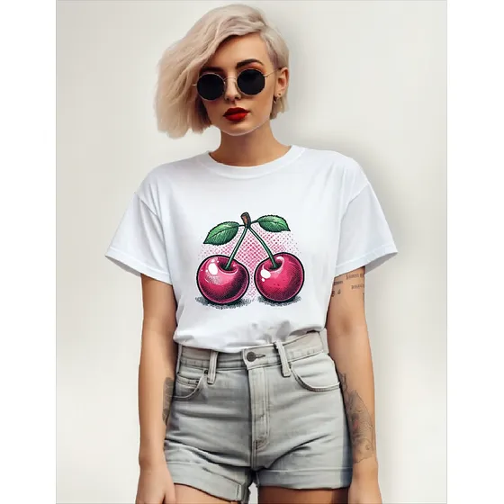 Remera Dama Mujer Hipichic Fruto Rojo Cereza Love Cherry 14a