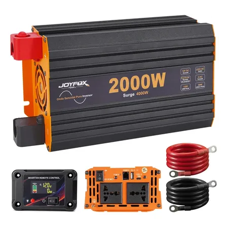 Inversor 2000w Pico 4000w Conversor Onda Senoidal Pura 12v Para 220v 60hz Com Controle Remoto Múltipla Proteção