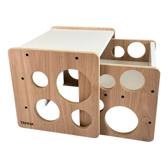 Mesa Y Silla Infantil Montessori Madera Para Niños - Tanna