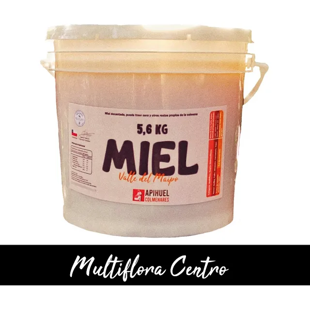 Miel Multiflora Apihuel Colmenares Balde 5,6 Kg Variedades
