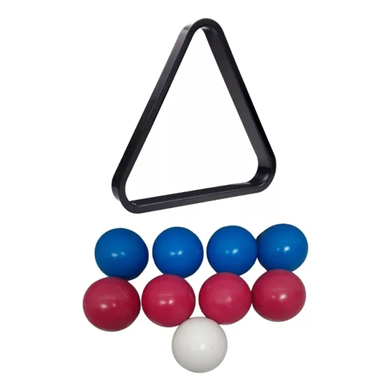 Bola Jogo Sinuca 9 Bolas Sinuca 4x4x1azulxvermelho+triângulo