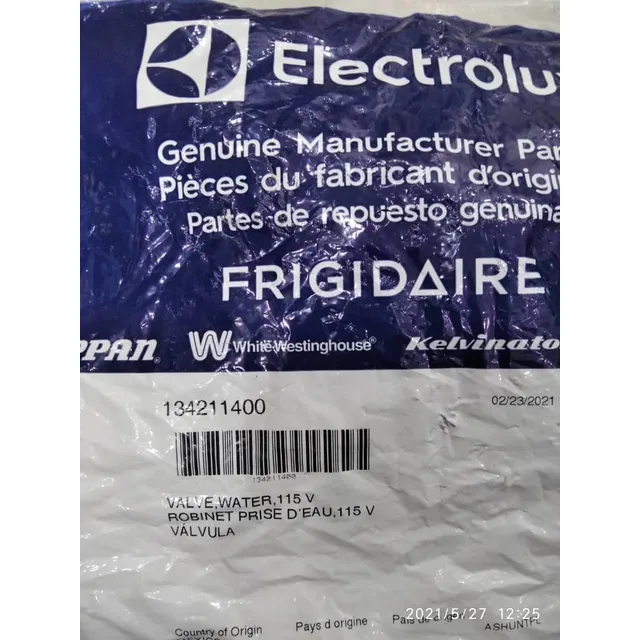 Valvula Original Entrada Agua Lavadora Electrolux 134211400