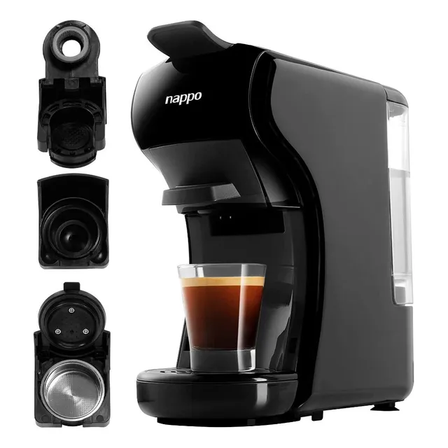 Cafetera Espresso Nappo 1450w 19bar 600ml + Multicápsulas