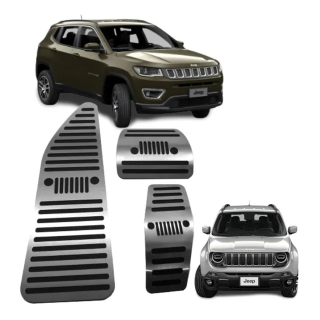 Pedaleira Descanso Pé Inox Cromando Jeep Renegade E Compass