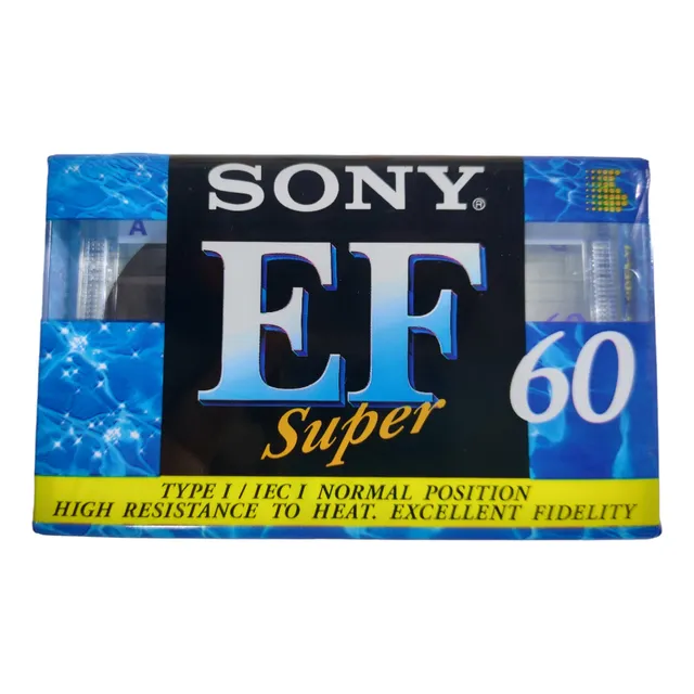 Cinta de casete virgen Sony Mod. Super Ef60 Minute