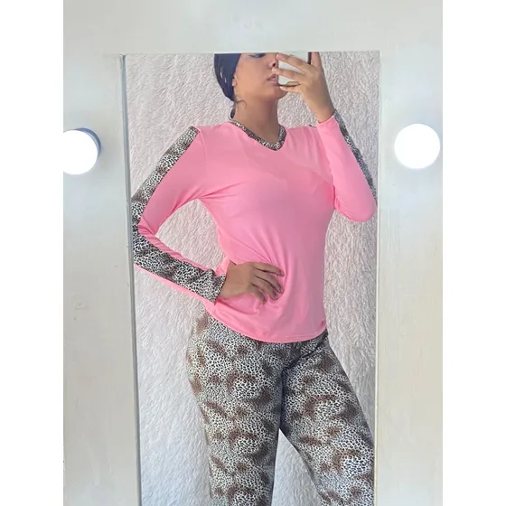 Pijama De Dama Manga Larga