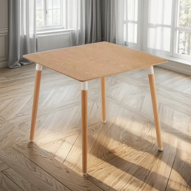 Mesa Comedor Eames Cuadrada 80x80 Madera Pequeña